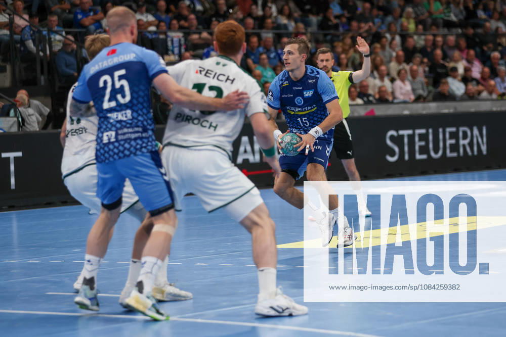 Simone Mengon TVB Stuttgart, 15 GER, TVB Stuttgart vs. HSG Wetzlar, Handball, Opel Handball Bundesliga, Matchday 8, 2026–2027 Season, October 8, 2026 GER, TVB Stuttgart vs. HSG Wetzlar, Handball, Opel Handball Bundesliga, Matchday 8, 2026–2027 season, October 8, 2026 Stuttgart