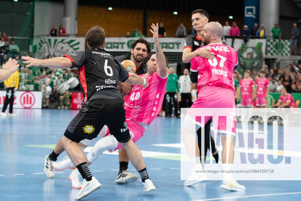 Handball, HBL2: SC DHfK Leipzig vs. TuS N Lübbecke, October 8, 2026; Dean Bombac 44; SC DHfK Leipzig is defeated. Handball, 2nd Bundesliga, 2026–2027 season, Matchday 7: SC DHfK Leipzig vs. TuS N Lübbecke on October 8, 2026, at the Quarterback Immobilien Arena Leipzig