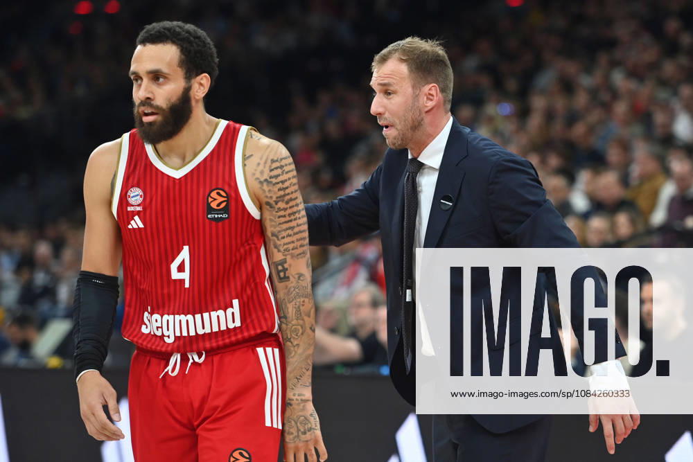 Coach Anton GAVEL (FCB), Duane WASHINGTON JR (FCB), EuroLeague Basketball, 2026–2027 season, FC Bayern Munich vs. Virtus Bologna on October 8, 2026, S A P G A R D EN