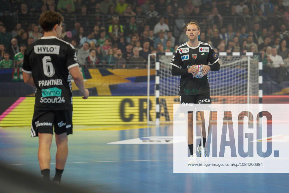 Pictured: Mathias Gidsel of Füchse Berlin, age 19, in action on August 10, 2026; Füchse Berlin vs. FC Porto, EHF Handball Champions League, 2026–27 season, Max Schmeling Halle