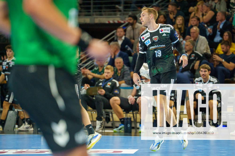 Pictured: Mathias Gidsel, Füchse Berlin, August 10, 2026; Füchse Berlin vs. FC Porto, EHF Handball Champions League, 2026–27 season, Max Schmeling Halle