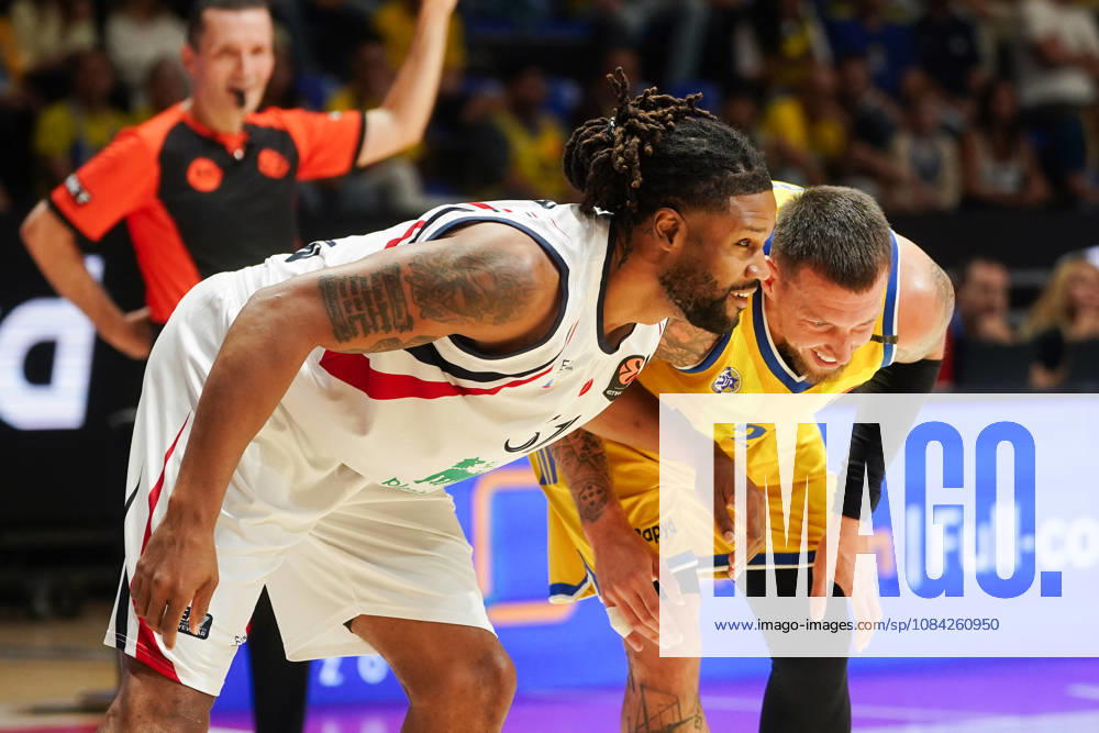 2026108, Belgrade, Serbia - Maccabi Rapyd Tel Aviv and Armani Olimpia Milan play a EuroLeague basketball game at the Aleksandar Nikolic Hall. BOOKER DEVIN in action. Belgrade Serbia - ZUMAd223 20261008_zip_d223_002