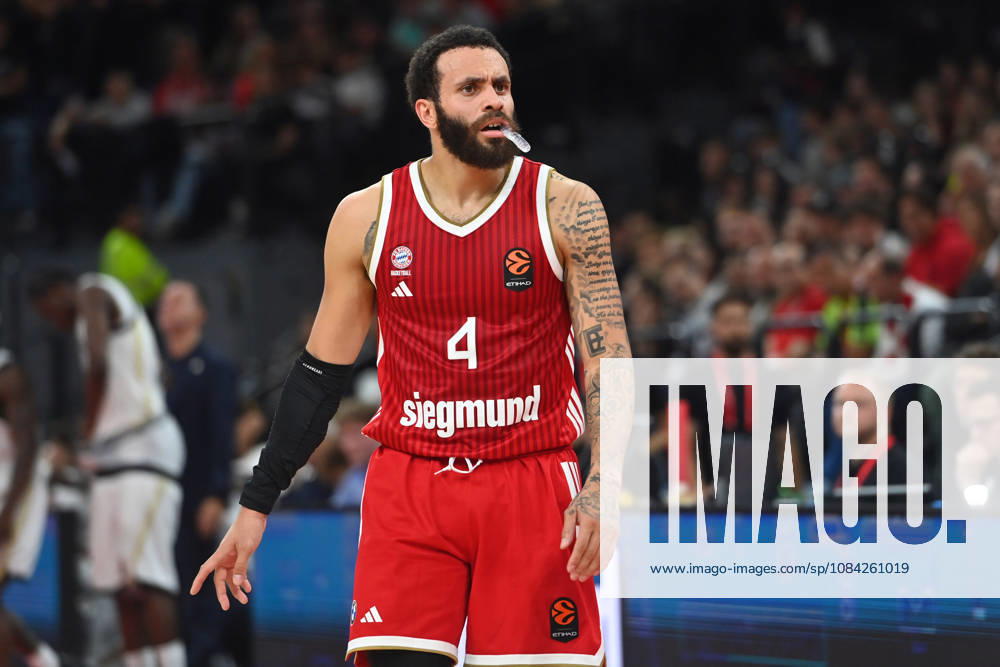 Duane WASHINGTON JR FCB, mouthguard at the corner of his mouth, action shot, single frame, cropped image, half-length shot, Basketball EuroLeague, 2026–2027 season, FC Bayern Munich vs. Virtus Bologna on October 8, 2026, S A P G A R D EN