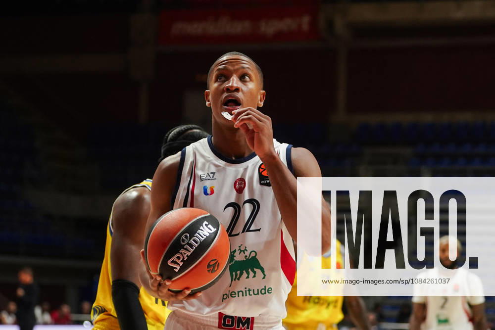 2026108, Belgrade, Serbia - Maccabi Rapyd Tel Aviv and Armani Olimpia Milan play a EuroLeague basketball game at the Aleksandar Nikolic Hall. HALL DEVON in action. Belgrade Serbia - ZUMAd223 20261008_zip_d223_024