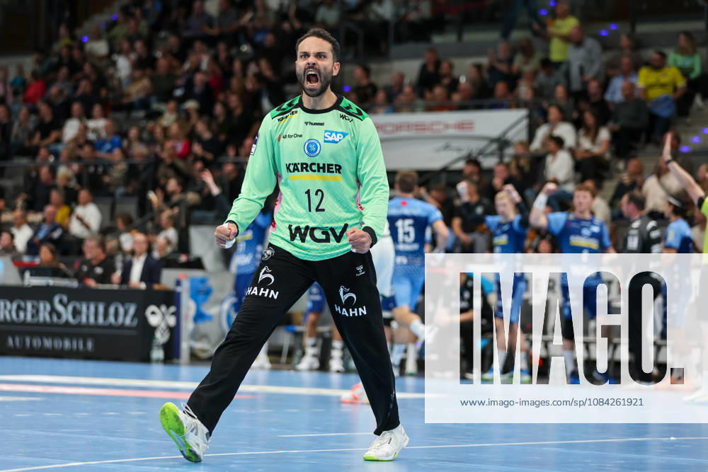 Mohamed El Tayar, TVB Stuttgart, No. 12, looks forward to the match GER, TVB Stuttgart vs. HSG Wetzlar, Handball, Opel Handball Bundesliga, Matchday 8, 2026–2027 season, October 8, 2026 GER, TVB Stuttgart vs. HSG Wetzlar, Handball, Opel Handball Bundesliga, Matchday 8, 2026–2027 season, October 8, 2026 Stuttgart
