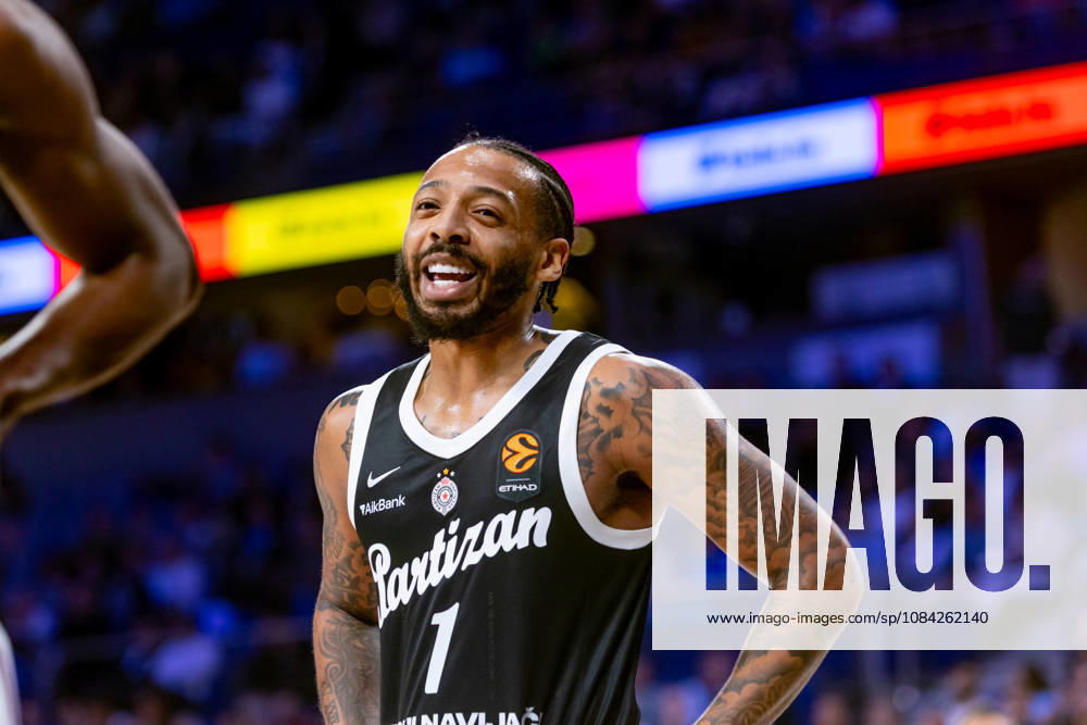 ESP Euroleague: Real Madrid vs. Partizan Belgrade. Carlik Jones of Partizan during the Euroleague game between Real Madrid and Partizan Mozzart Bet Belgrade, played at Movistar Arena Stadium on October 8, 2026, in Madrid, Spain. Madrid, Spain. Basketball