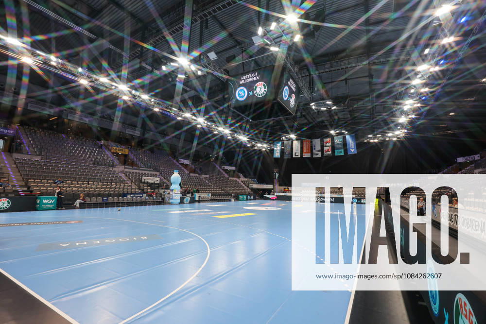 The arena before the game: GER, TVB Stuttgart vs. HSG Wetzlar, Handball, Opel Handball Bundesliga, Matchday 8, 2026–2027 season, October 8, 2026, GER, TVB Stuttgart vs. HSG Wetzlar, Handball, Opel Handball Bundesliga, Matchday 8, 2026–2027 season, October 8, 2026, Stuttgart