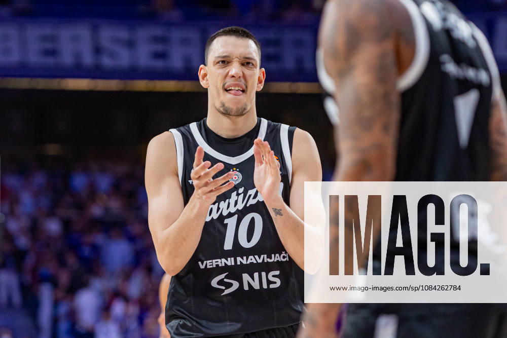 ESP Euroleague: Real Madrid vs. Partizan Belgrade. Nikola Tanaskovic of Partizan during the Euroleague game between Real Madrid and Partizan Mozzart Bet Belgrade, played at Movistar Arena on October 8, 2026, in Madrid, Spain. Madrid, Spain. Basketball