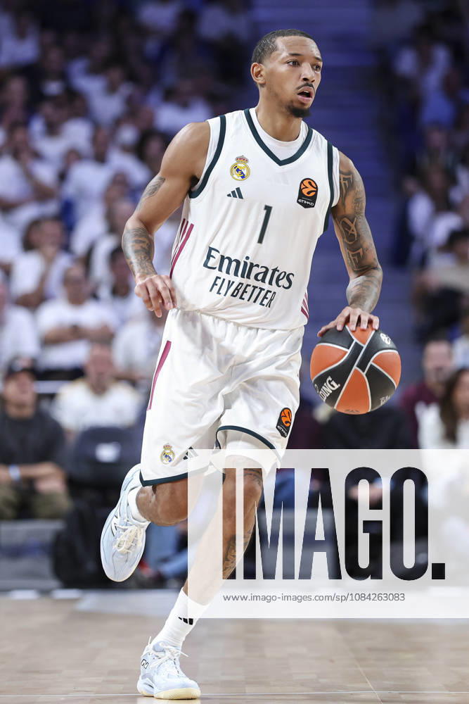 Nick Smith Jr. of Real Madrid in action during the Euroleague Basketball Regular Season Round 4 game between Real Madrid v Partizan Mozzart Bet Belgrade at Movistar Arena on October 08, 2026 in Madrid, Spain. Real Madrid V Partizan Mozzart Bet Belgrade - Euroleague 2025 2026 - ZUMAa181 20261008_zaa_a181_234
