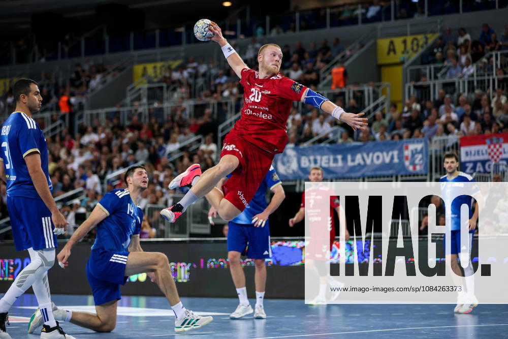HC Zagreb v Aalborg Handbold - EHF Champions League Men Group Phase - Group C ZAGREB, CROATIA - OCTOBER 8: Felix Moller of aalborg Handbold in action during the EHF Champions League match between HC Zagreb and Aalborg Handbold at Arena Zagreb on October 8, 2026 in Zagreb, Croatia. IgorxKralj PIXSELL