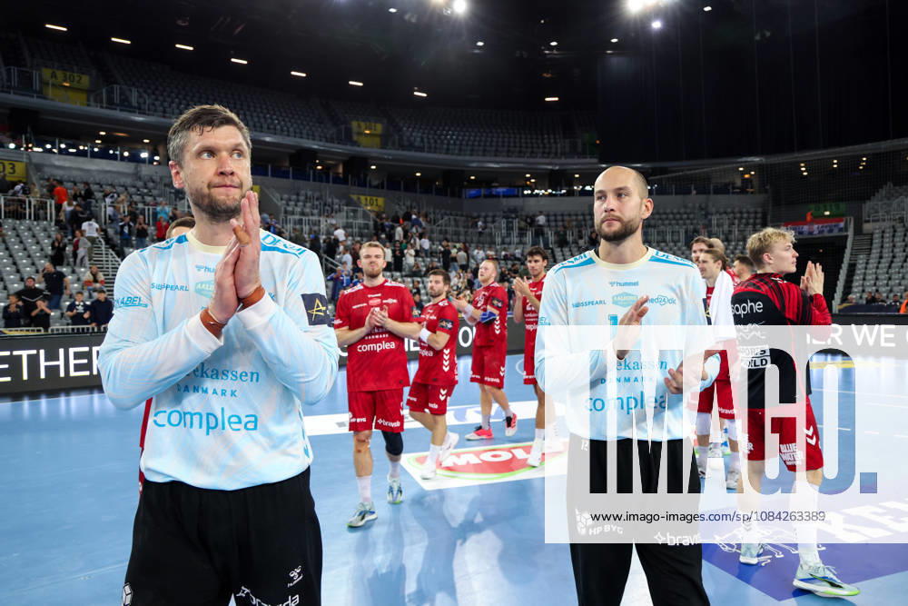 HC Zagreb v Aalborg Handbold - EHF Champions League Men Group Phase - Group C ZAGREB, CROATIA - OCTOBER 8: Niklas Landin and Fabian Norsten of Aalborg Handbold after a win during the EHF Champions League match between HC Zagreb and Aalborg Handbold at Arena Zagreb on October 8, 2026 in Zagreb, Croatia. IgorxKralj PIXSELL