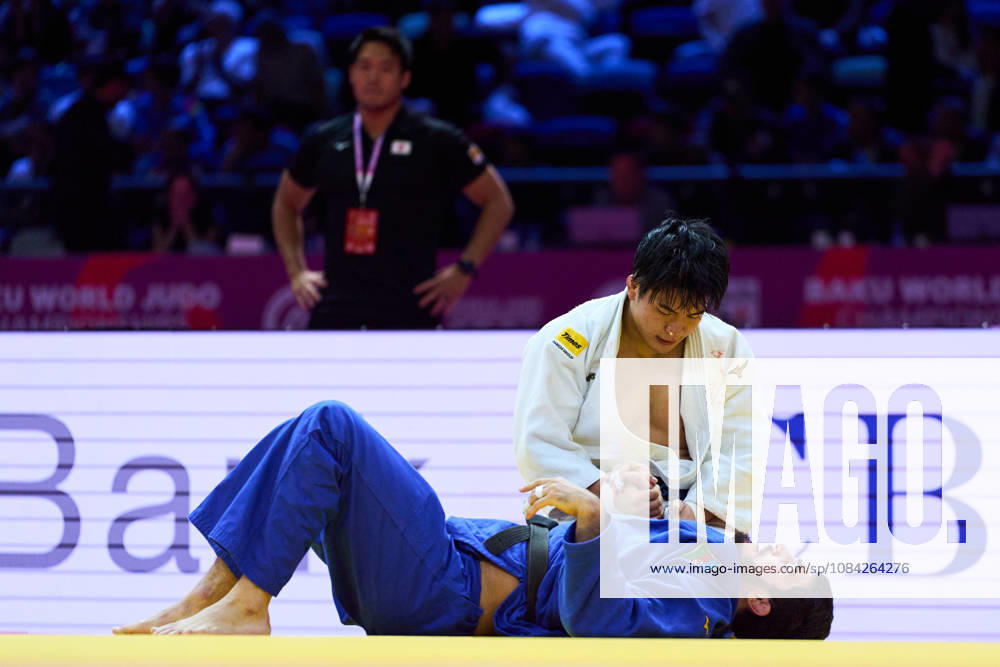 (Top-Bottom) Goki Tajima (JPN),, Fatiyev Murad (AZE), OCTOBER 8, 2026 -Judo : World Judo Championships BAKU2026 Mens -90kgSemi-final match at National Gymnastics Arena in Baku, Azerbaijan. aflo_354386826 KenxAsakurax