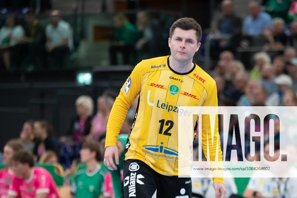 Handball, HBL2: SC DHfK Leipzig vs. TuS N Lübbecke, October 8, 2026; Goalkeeper Anadin Suljakovic 12, SC DHfK Leipzig Handball, 2nd Bundesliga, 2026–2027 season, Matchday 7: SC DHfK Leipzig vs. TuS N Lübbecke on October 8, 2026, at the Quarterback Immobilien Arena Leipzig