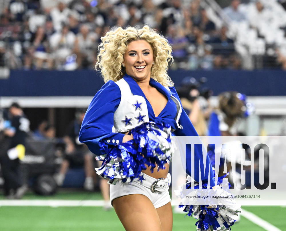 Dallas Cowboys Cheerleaders perform at the Cowboys and Tampa Bay Buccaneers game at AT&T Stadium in Arlington, Texas on Thursday, October 8, 2026. ARL2026100827 IANxHALPERIN
