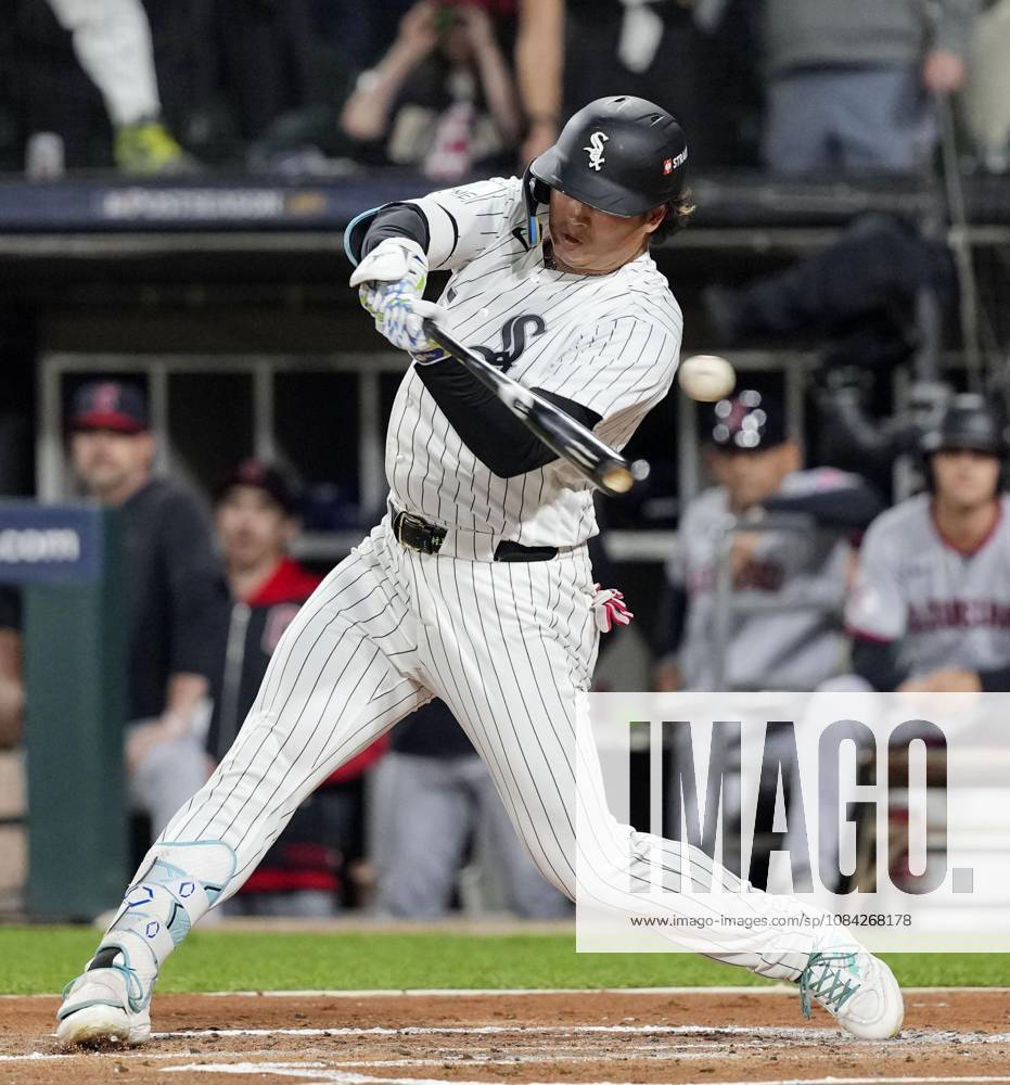 Baseball: Division Series between Guardians and White Sox Chicago White Sox first baseman Munetaka Murakami strikes out swinging in the first inning of Game 4 of the American League Division Series against the Cleveland Guardians at Rate Field in Chicago on Oct. 8, 2026. A14AA0005630505P