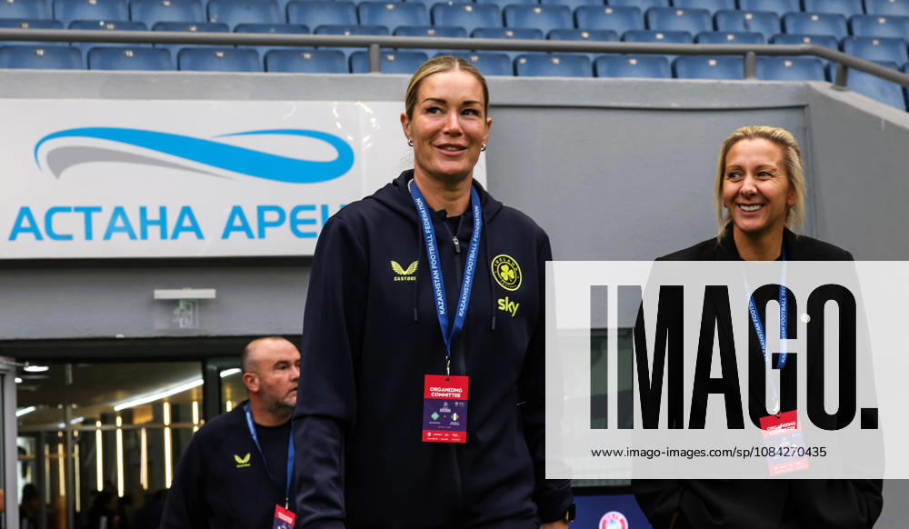2027 FIFA Women s World Cup Round One Qualifying Play-off First Leg, Astana Arena, Astana, Kazakhstan 9 10 2026 Kazakhstan vs Republic of Ireland Ireland goalkeeper coach Emma Byrne and Head Coach Carla Ward before the game Emma Byrne and Carla Ward before the game 9 10 2026