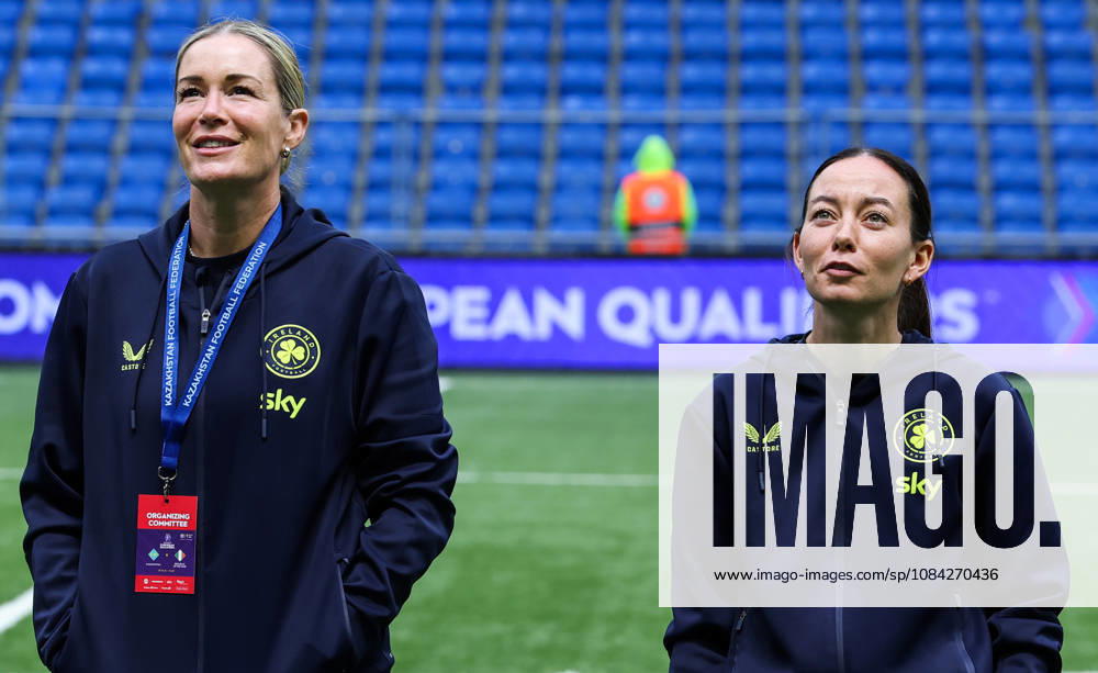 2027 FIFA Women s World Cup Round One Qualifying Play-off First Leg, Astana Arena, Astana, Kazakhstan 9 10 2026 Kazakhstan vs Republic of Ireland Ireland goalkeeper coach Emma Byrne and assistant coach Amber Whiteley before the game Emma Byrne and Amber Whiteley before the game 9 10 2026