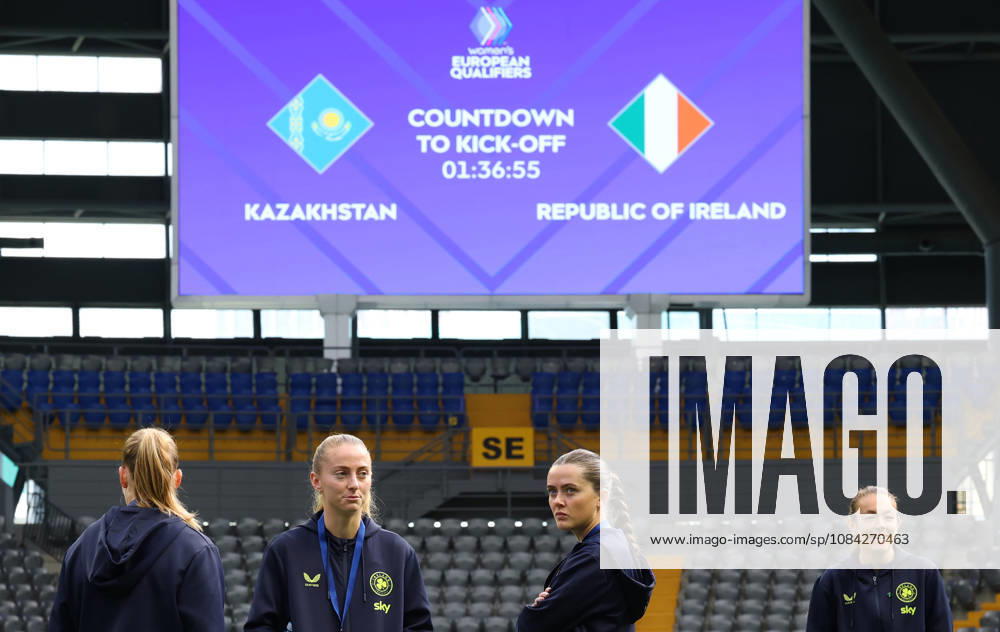 2027 FIFA Women s World Cup Round One Qualifying Play-off First Leg, Astana Arena, Astana, Kazakhstan 9 10 2026 Kazakhstan vs Republic of Ireland Irelands Aoibheann Clancy and Tyler Toland before the game Aoibheann Clancy and Tyler Toland before the game 9 10 2026