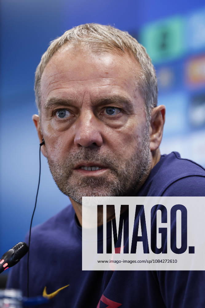Hansi Flick, head coach of FC Barcelona, Barca attends his press conference, PK, Pressekonferenz during the training day of FC Barcelona ahead the Spanish League, LaLiga EA Sports, football match against Getafe CF at Ciudad Esportiva Joan Gamper on October 09, 2026 in Sant Joan Despi, Barcelona, Spain. Sant Joan Despi Spain - ZUMAa181 20261009_zaa_a181_027