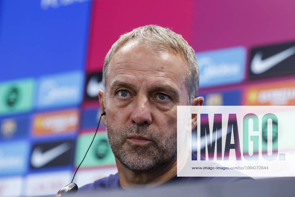 Hansi Flick, head coach of FC Barcelona, Barca attends his press conference, PK, Pressekonferenz during the training day of FC Barcelona ahead the Spanish League, LaLiga EA Sports, football match against Getafe CF at Ciudad Esportiva Joan Gamper on October 09, 2026 in Sant Joan Despi, Barcelona, Spain. FC Barcelona Training And Press Conference - LaLiga EA Sports - ZUMAa181 20261009_zaa_a181_025