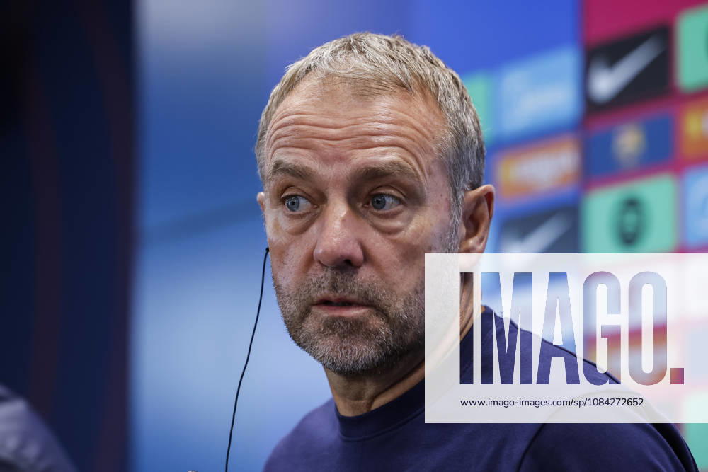 Hansi Flick, head coach of FC Barcelona, Barca attends his press conference, PK, Pressekonferenz during the training day of FC Barcelona ahead the Spanish League, LaLiga EA Sports, football match against Getafe CF at Ciudad Esportiva Joan Gamper on October 09, 2026 in Sant Joan Despi, Barcelona, Spain. FC Barcelona Training And Press Conference - LaLiga EA Sports - ZUMAa181 20261009_zaa_a181_028