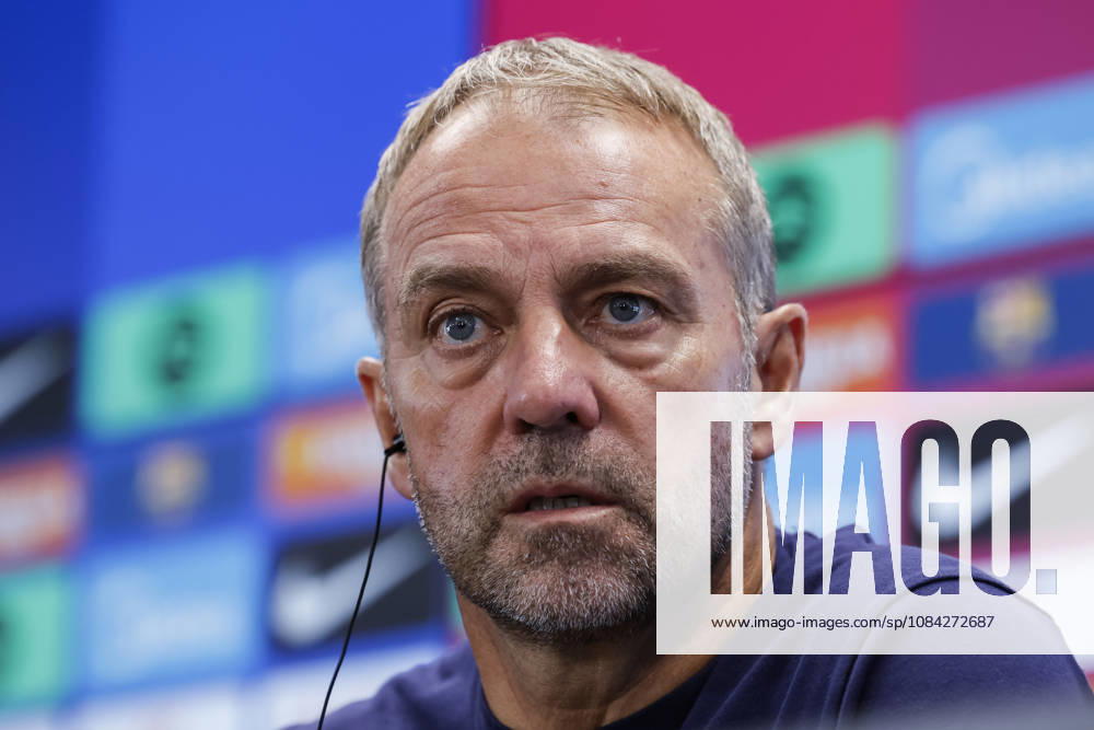 Hansi Flick, head coach of FC Barcelona, Barca attends his press conference, PK, Pressekonferenz during the training day of FC Barcelona ahead the Spanish League, LaLiga EA Sports, football match against Getafe CF at Ciudad Esportiva Joan Gamper on October 09, 2026 in Sant Joan Despi, Barcelona, Spain. Sant Joan Despi Spain - ZUMAa181 20261009_zaa_a181_035