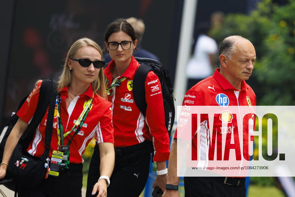 9th October 2026; Marina Bay, Singapore; Formula 1, Singapore Grand Prix, Free Practice and Sprint Qualifying Day; Frederic Vasseur, Team Principal, Scuderia Ferrari HP arriving at the Singapore Grand Prix StephenxBlackberry