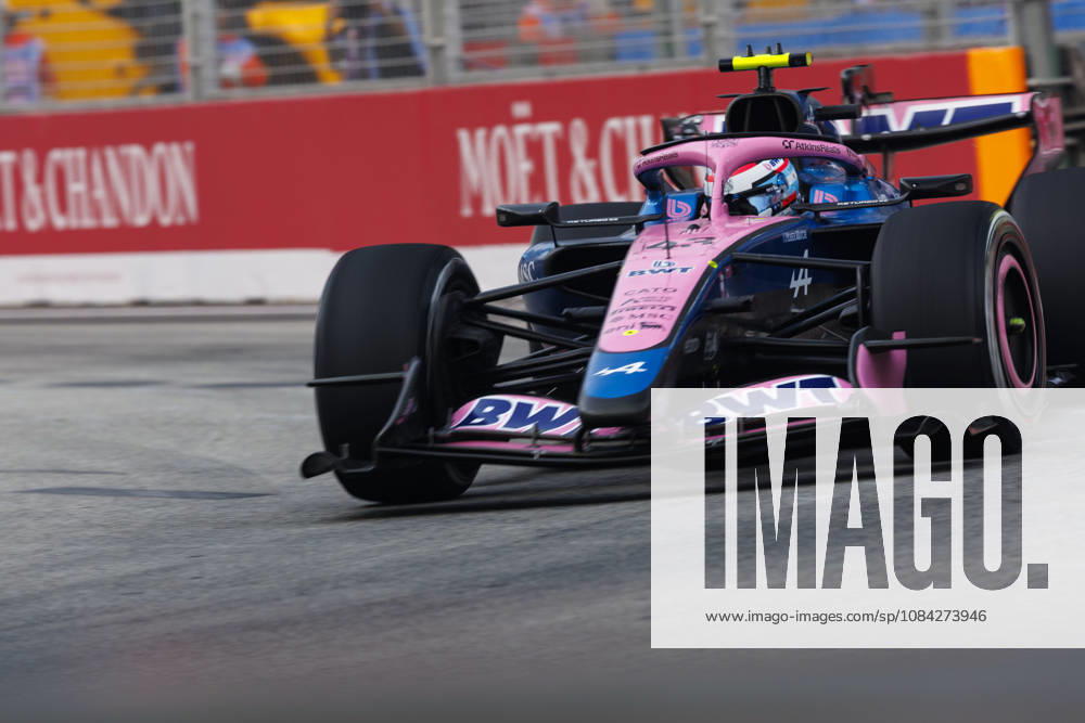 9th October 2026; Marina Bay, Singapore; Formula 1, Singapore Grand Prix, Free Practice and Sprint Qualifying Day; Franco Colapinto (43) of Argentina and BWT Alpine Formula One Team during the first practice at the Singapore Grand Prix StephenxBlackberry