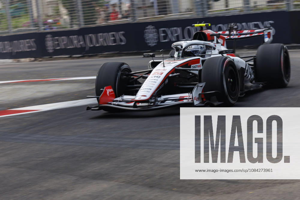 9th October 2026; Marina Bay, Singapore; Formula 1, Singapore Grand Prix, Free Practice and Sprint Qualifying Day; Oliver Bearman (87) of Great Britain and TGR Haas F1 Team during the first practice at the Singapore Grand Prix StephenxBlackberry