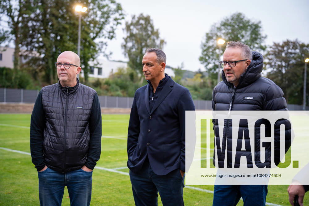 Dr. Dirk Kall, Commercial Managing Director, Alemannia Aachen; Rachid Azzouzi, Sports Director, Alemannia Aachen; and Björn Jansen, Alemannia Aachen, President of TSV Alemannia Aachen: Opening of the new training facility, 2026–2027 season, October 9, 2026, TSV Alemannia Aachen: Opening of the new training facility, 2026–2027 season, October 9, 2026, Aachen
