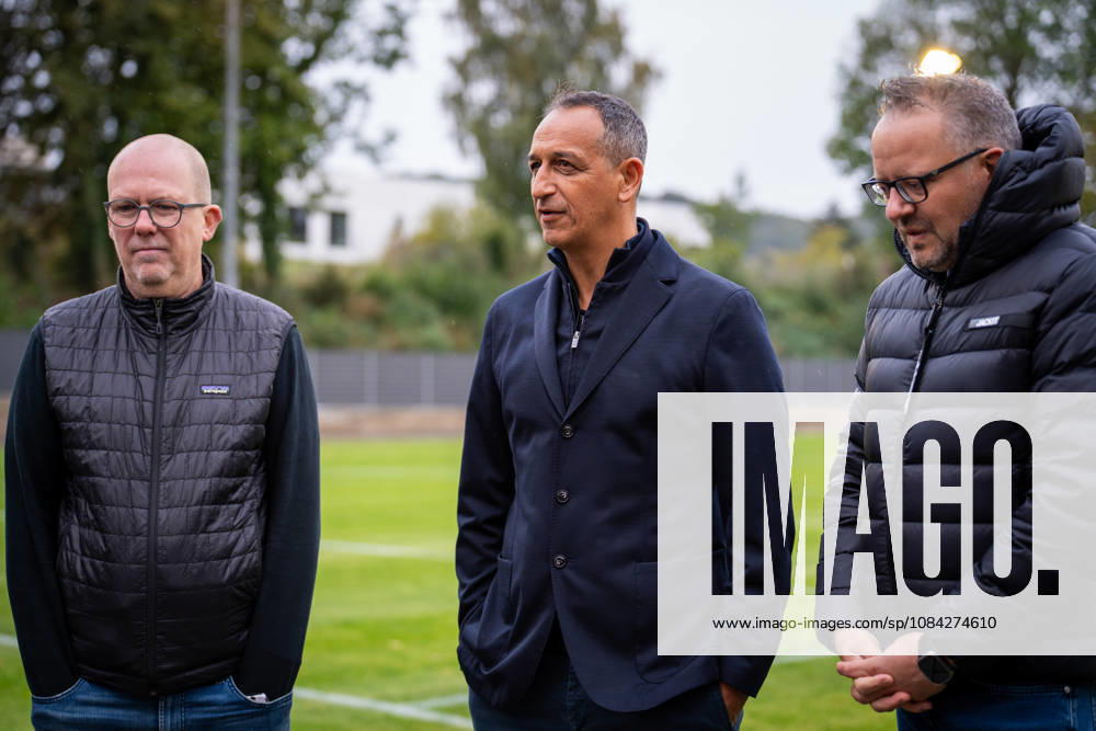 Dr. Dirk Kall, Commercial Managing Director, Alemannia Aachen; Rachid Azzouzi, Sports Director, Alemannia Aachen; and Björn Jansen, Alemannia Aachen, President of TSV Alemannia Aachen: Opening of the new training facility, 2026–2027 season, October 9, 2026, TSV Alemannia Aachen: Opening of the new training facility, 2026–2027 season, October 9, 2026, Aachen