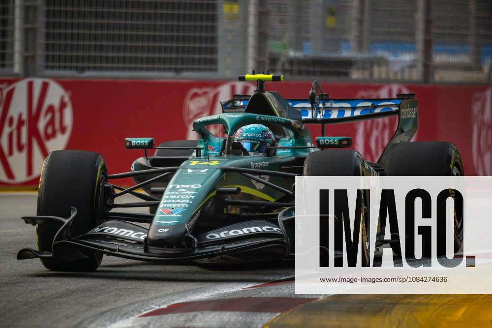 9th October 2026; Marina Bay, Singapore; Formula 1, Singapore Grand Prix, Free Practice and Sprint Qualifying Day; Fernando Alonso (14) of Spain and Aston Martin Aramco Formula One Team DavidxAsh