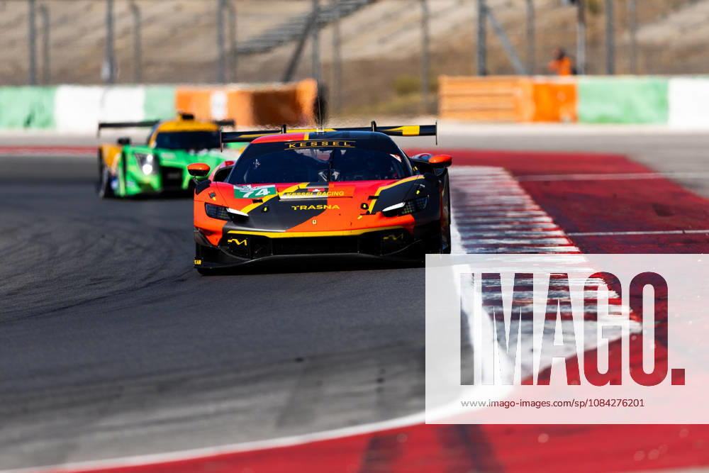 AUTO - ELMS - 4 HOURS OF PORTIMAO 2026 74 GILBERT Andrew (uae), RUEDA Fran (esp), LEROUX Romain (fra), Kessel Racing, Ferrari 296 LMGT3 Evo, LMGT3, action during the 4 Hours of Portimao 2026, 6th round of the 2026 European Le Mans Series on the Autodromo Internacional do Algarve from October 8 to 10, 2026 in Portimao, Portugal -