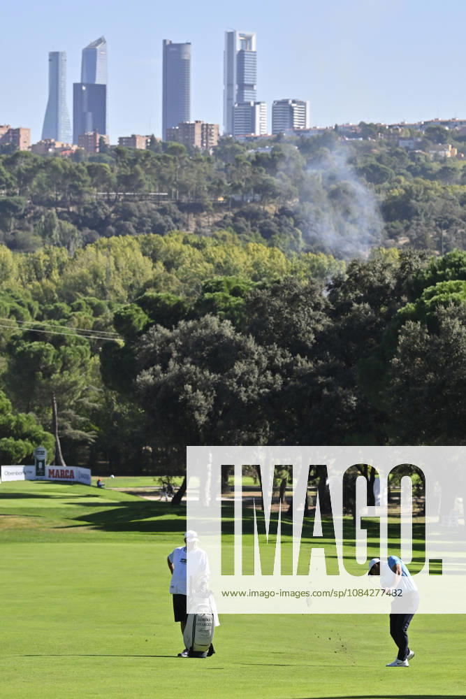 ADRIAN OTAEGUI of United Arab Emirates hitting the ball from the center of the fairway during the Open de Espao±a presented by Madrid at Club de Campo Villa de Madrid on October 09, 2026 in Madrid, Spain. Madrid Spain - ZUMAc312 20261009_zsp_c312_178
