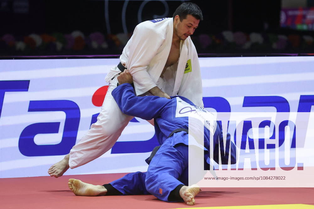AZERBAIJAN, BAKU - OCTOBER 9, 2026: Niyaz Bilalov (L) of Russia and Arman Adamian of Russia compete in their -100 kg bout as part of the 2026 World Judo Championships at the National Gymnastics Arena 2026 World Judo Championships In Baku - ZUMAt113 20261009_zaa_t113_715