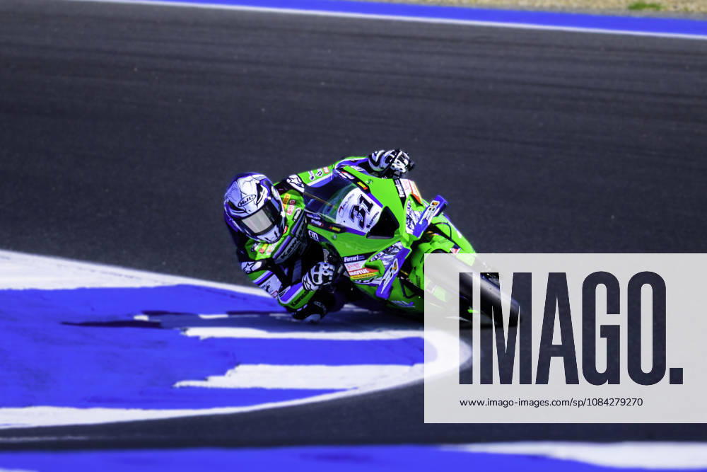 Garrett Gerloff of Kawasaki WorldSBK Team in action during the Free Practice 2 of the FIM Superbike World Championship, WM, Weltmeisterschaft at Circuito Estoril on October 9, 2026 in Cascais, Portugal. Motorsports 2026: WorldSBK - Tissot Estoril Round - ZUMAr200 20261009_zsp_r200_010