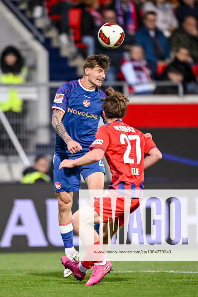 Paul Joly of 1 FC Kaiserslautern and Michael Heule of 1 FC Heidenheim 1846 go head-to-head during the 2. Bundesliga match between 1 FC Heidenheim and 1 FC Kaiserslautern, at the Voith Arena on October 9, 2026, in Heidenheim an der Brenz, Germany. Photo by Harry Langer, DeFodi Images. Paul Joly of 1 FC Kaiserslautern and Michael Heule of 1 FC Heidenheim 1846 battle for the ball during the 2nd Bundesliga match between 1 FC Heidenheim and 1 FC Kaiserslautern at Voith Arena on October 9, 2026 in Heidenheim an der Brenz, Germany Photo by Harry Langer, DeFodi Images. DFB and DFL regulations prohibit any use of photographs as image sequences and or quasi-video. Photo by Harry Langer, DeFodi Images. DFB and DFL regulations prohibit any use of photographs as imSEQUENCES AND OR QUASI-VIDEO