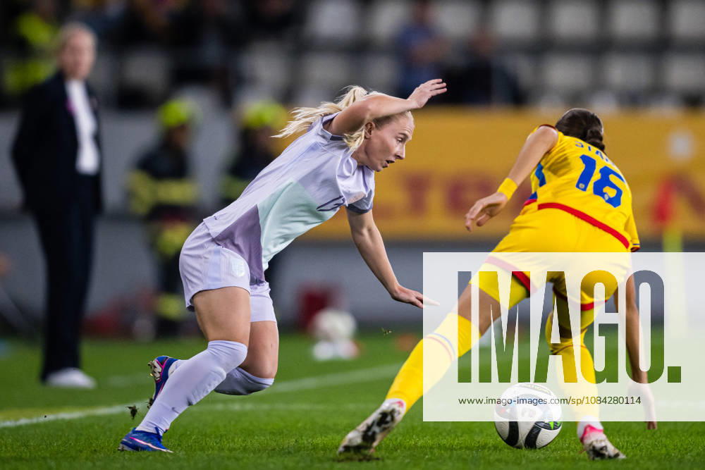 Thea Bjelde of Norway during the FIFA Women’s World Cup Qualifier soccer match between Romania and Norway on October 9, 2026 in Bucharest. Photo by Marius Simensen, BILDBYRAN COP 238 bbeng women s FIFA World Cup qualifiers soccer football international match Norway Romania
