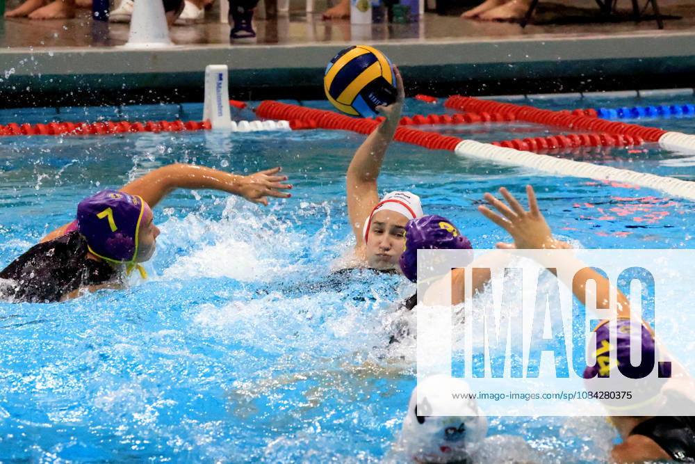 GER, DEU, Germany Women s Water Polo, Water Polo Champions League Qualifiers, 2026 Season, Berlin, Spandau 04 vs. UVSE Elena Ludwig (Spandau 04) 9, Vanda Laura Baksa (UVSE) 7, Flora Fekete (UVSE) 9, nordphoto GmbH, Engler, Berlin, Schwimmhalle Schöneberg, Berlin, Germany