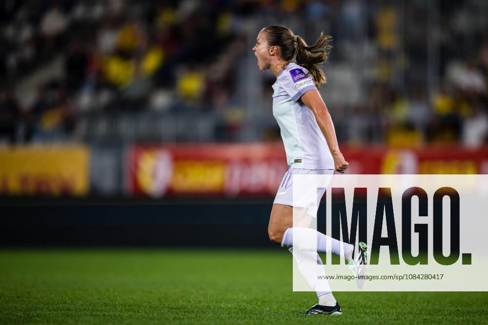Guro Reiten of Norway celebrates after scoring the 0-1 goal during the FIFA Women’s World Cup Qualifier soccer match between Romania and Norway on October 9, 2026 in Bucharest. Photo by Marius Simensen. BILDBYRAN COP 238 bbeng women FIFA World Cup qualifiers soccer football celebration international match Norway Romania World Cup qualifiers women