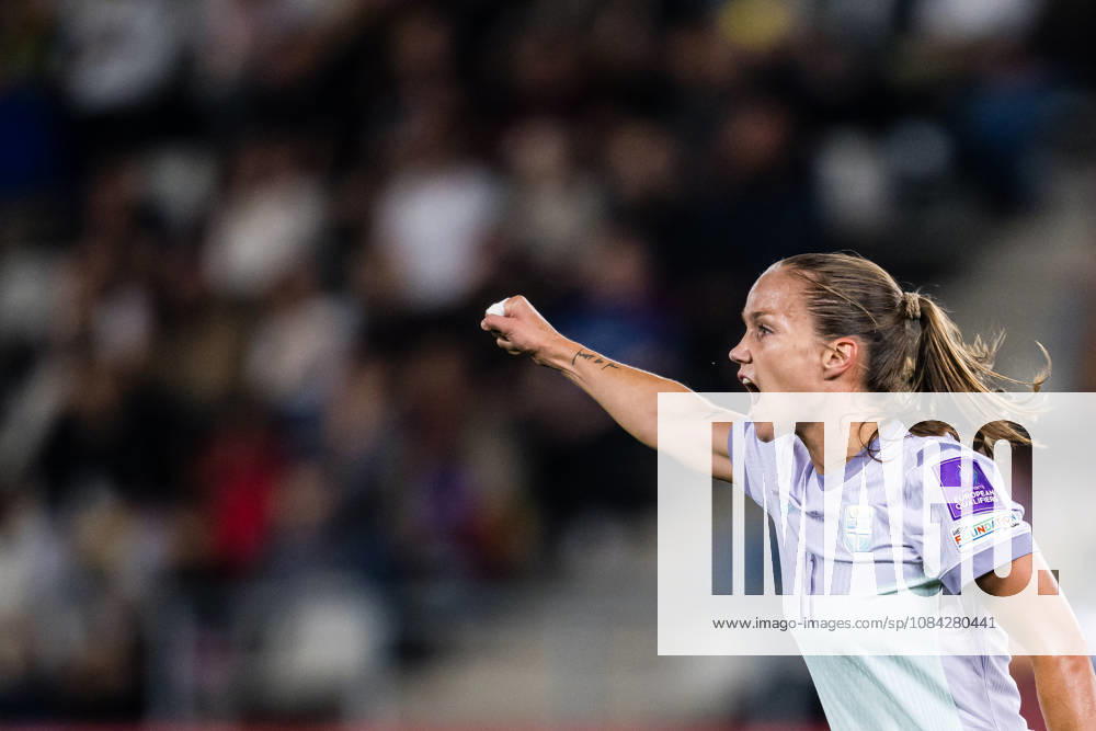 Guro Reiten of Norway celebrates after scoring the 0–1 goal during the FIFA Women’s World Cup Qualifier soccer match between Romania and Norway on October 9, 2026 in Bucharest. Photo by Marius Simensen. BILDBYRAN COP 238 bbeng women FIFA World Cup qualifiers soccer football celebration international match Norway Romania World Cup qualifiers women