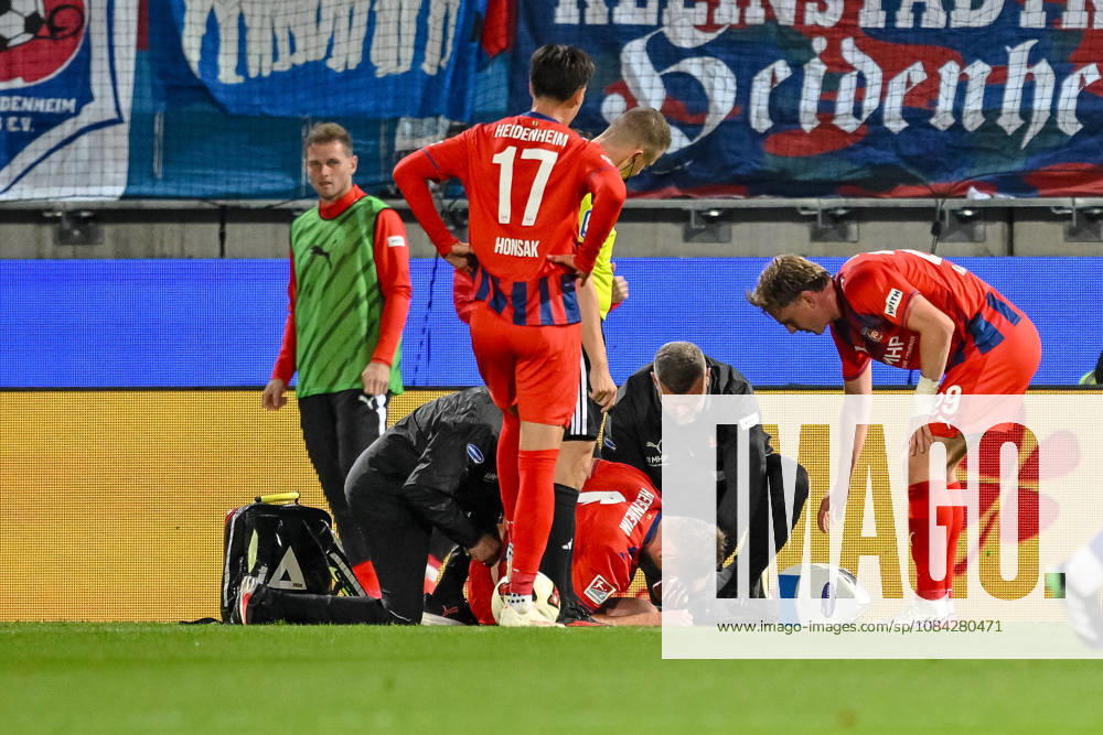 Patrick Mainka of 1 FC Heidenheim 1846 was injured during the 2. Bundesliga match between 1 FC Heidenheim and 1 FC Kaiserslautern at the Voith Arena on October 9, 2026, in Heidenheim an der Brenz, Germany Photo by Harry Langer DeFodi Images Patrick Mainka of 1 FC Heidenheim 1846 was injured during the 2nd Bundesliga match between 1 FC Heidenheim and 1 FC Kaiserslautern at Voith Arena on October 9, 2026, in Heidenheim an der Brenz, Germany. Photo by Harry Langer, DeFodi Images. DFB and DFL regulations prohibit any use of photographs as image sequences and or quasi-video. Photo by Harry Langer, DeFodi Images. DFB and DFL regulations prohibit any use of photographs as imSEQUENCES AND OR QUASI-VIDEO