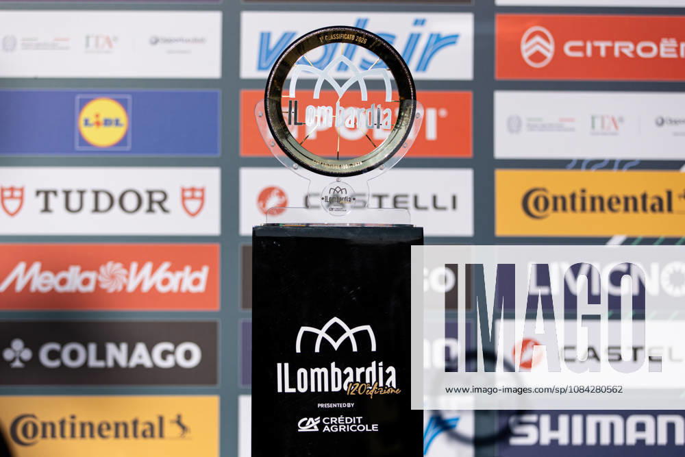 120th ILombardia Team Presentation The trophy is shown at the 120th ILombardia team presentation in Bergamo, Italy, on October 9, 2026. Bergamo Italy