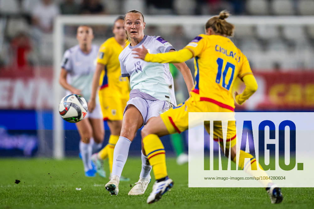 Frida Maanum of Norway during the FIFA Women’s World Cup Qualifier soccer match between Romania and Norway on October 9, 2026 in Bucharest. Photo by Marius Simensen, BILDBYRAN COP 238 bbeng women s FIFA World Cup qualifiers soccer football international match Norway Romania