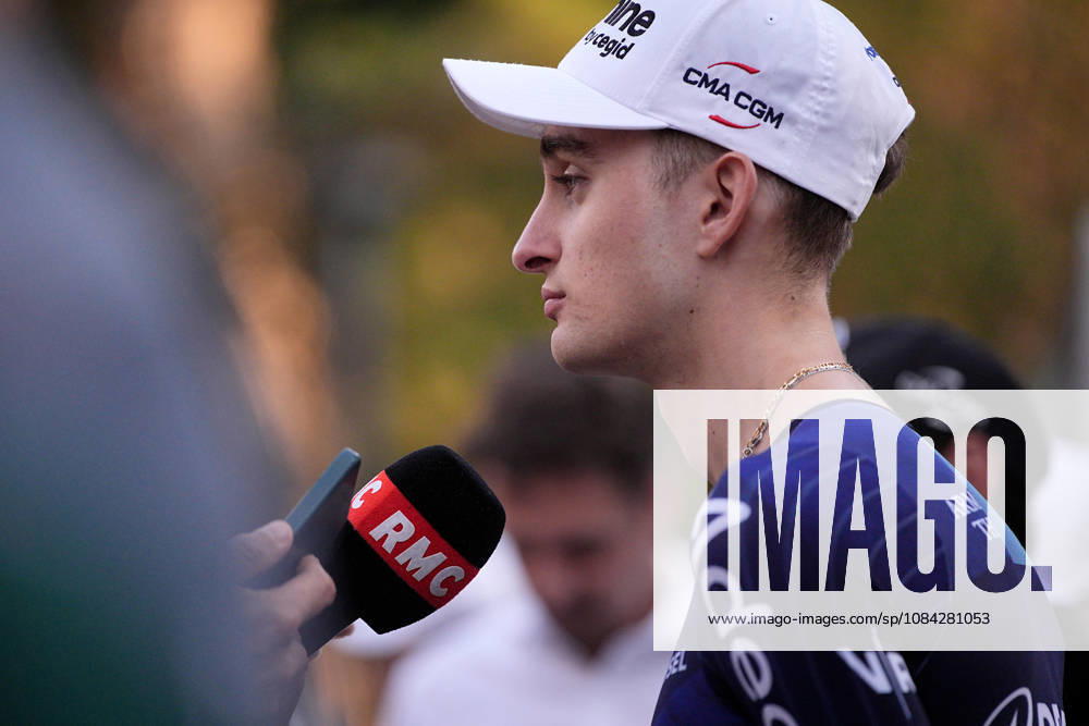 France s Paul Seixas of Decathlon CMA CGM Team during the team presentation on the eve of the 120th edition of Il Lombardia cycling race, in Bergamo on October 9, 2026, prior to the 239 km one-day race from Bergamo to Como, Italy.
