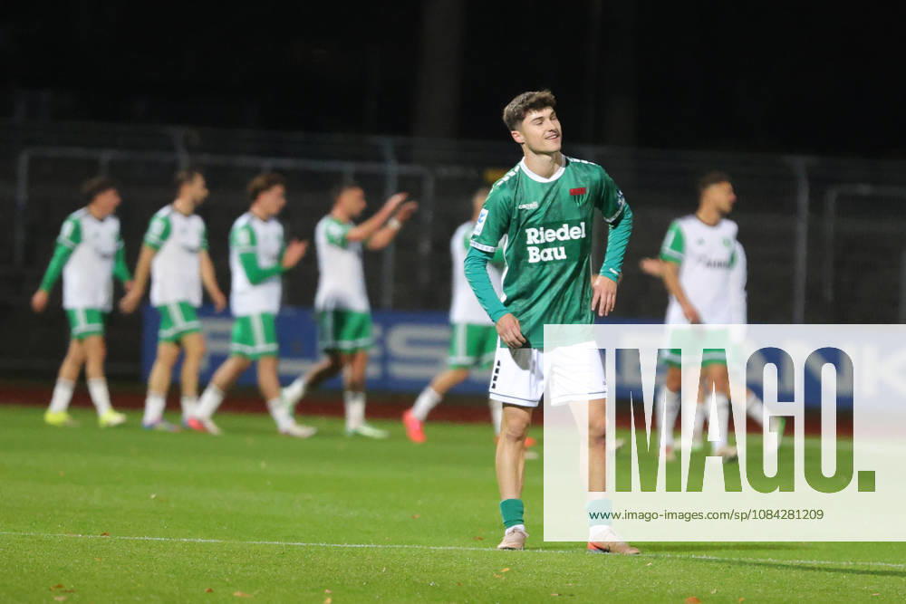 Soccer, Men s, Bavarian Regional League, 2026–2027 Season, Matchday 13: FC Schweinfurt 05 vs. SC Eltersdorf; Lauris Bausenwein (FC Schweinfurt 05) made 21 saves; SC Eltersdorf celebrates the 1–0 win thanks to a goal by Yannik Jassmann (SC Eltersdorf), September 9, Schweinfurt, Riedel Bau Arena at Sachs Stadium, Bavaria, Lower Franconia, Germany