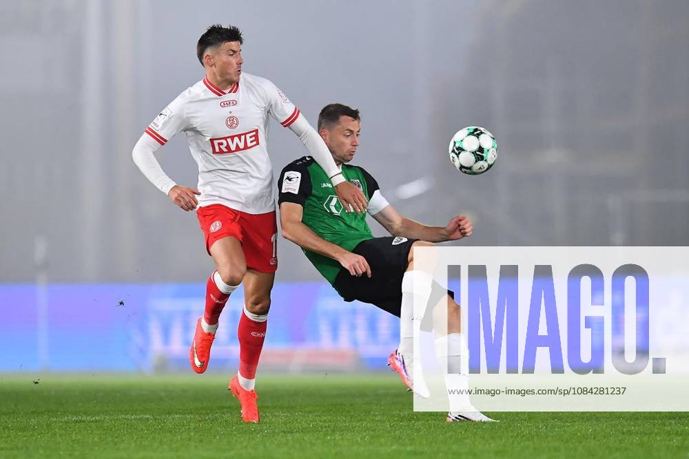 Preußen Münster vs. Rot Weiss Essen ** ** **Soccer 3rd Division, Matchday 8: Preußen Münster vs. Rot-Weiss Essen on October 9, 2026, at the LVM Preußenstadion in Münster. Semir Telalovic (Rot-Weiss Essen), on the left; Torge Paetow (Preußen Münster), on the right; Münster, North Rhine-Westphalia, Germany. Copyright ThorstenxTillmann