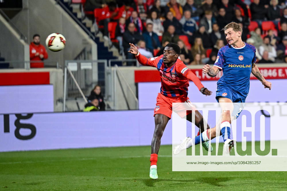 Christian Conteh of 1 FC Heidenheim 1846 and Paul Joly of 1 FC Kaiserslautern go head-to-head during the 2. Bundesliga match between 1 FC Heidenheim and 1 FC Kaiserslautern, at the Voith Arena on October 9, 2026, in Heidenheim an der Brenz, Germany. Photo by Harry Langer, DeFodi Images. Christian Conteh of 1 FC Heidenheim 1846 and Paul Joly of 1 FC Kaiserslautern battle for the ball during the 2nd Bundesliga match between 1 FC Heidenheim and 1 FC Kaiserslautern at Voith Arena on October 9, 2026 in Heidenheim an der Brenz, Germany Photo by Harry Langer DeFodi Images DFB and DFL regulations prohibit any use of photographs as image sequences and or quasi-video Photo by Harry Langer DeFodi Images DFB and DFL regulations prohibit any use of photographs as imSEQUENCES AND OR QUASI-VIDEO