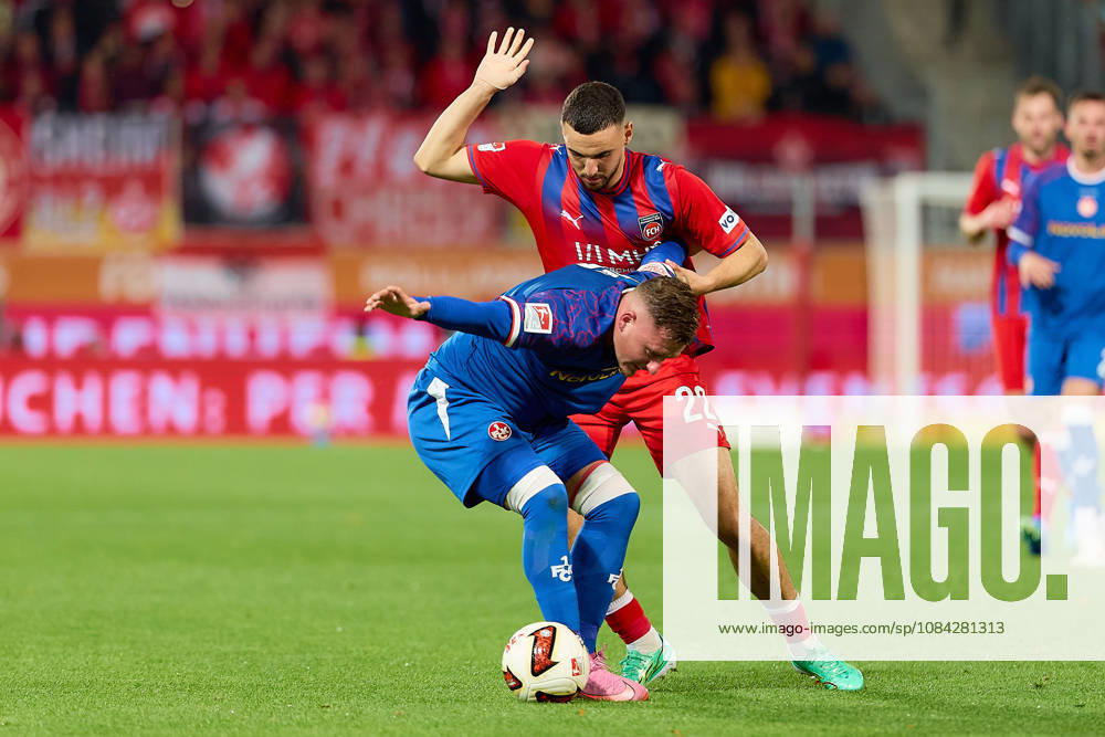 Tackle, duel between Marlon Ritter (1 FC Kaiserslautern, 07) and Oualid Mhamdi (1 FC Heidenheim, 22 GER), 1 FC Heidenheim 1846 vs. 1 FC Kaiserslautern, soccer, 2. Bundesliga, Matchday 7, 2026–2027 season, October 9, 2026 DFL regulations prohibit any use of photographs as image sequences and or quasi-video GER, 1 FC Heidenheim 1846 vs. 1 FC Kaiserslautern, soccer, 2. Bundesliga, Matchday 7, 2026–2027 season, October 9, 2026, Heidenheim an der Brenz