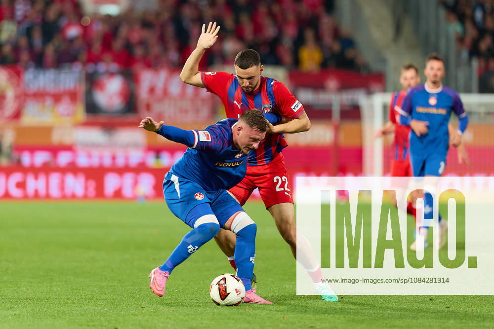 Tackle, duel between Marlon Ritter (1 FC Kaiserslautern, 07) and Oualid Mhamdi (1 FC Heidenheim, 22 GER), 1 FC Heidenheim 1846 vs. 1 FC Kaiserslautern, soccer, 2. Bundesliga, Matchday 7, 2026–2027 season, October 9, 2026 DFL regulations prohibit any use of photographs as image sequences and or quasi-video GER, 1 FC Heidenheim 1846 vs. 1 FC Kaiserslautern, soccer, 2. Bundesliga, Matchday 7, 2026–2027 season, October 9, 2026, Heidenheim an der Brenz